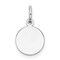 Sterling Silver Disc Round Charm 0.027" 9.5mm Jewerly 12mm x 10mm